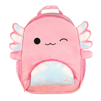 Squishmallows Backpack 16" Archie The Axolotl 3D Character Bag Adjustable Straps