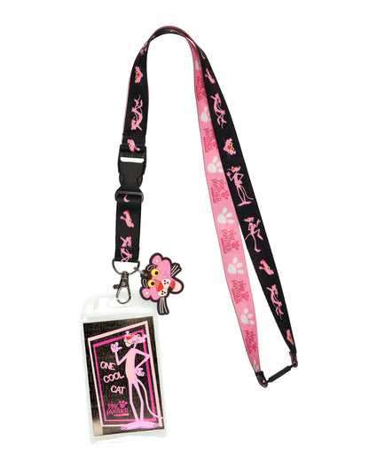 Pink Panther Lanyard One Cool Cat Clear ID Badge Holder and Breakaway Strap