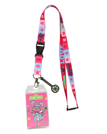 Sesame Street Lanyard Abby Cadabby Breakaway Clear ID Badge Holder with Charm