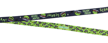 Sesame Street Lanyard Oscar the Grouch Breakaway Clear ID Badge Holder and Charm