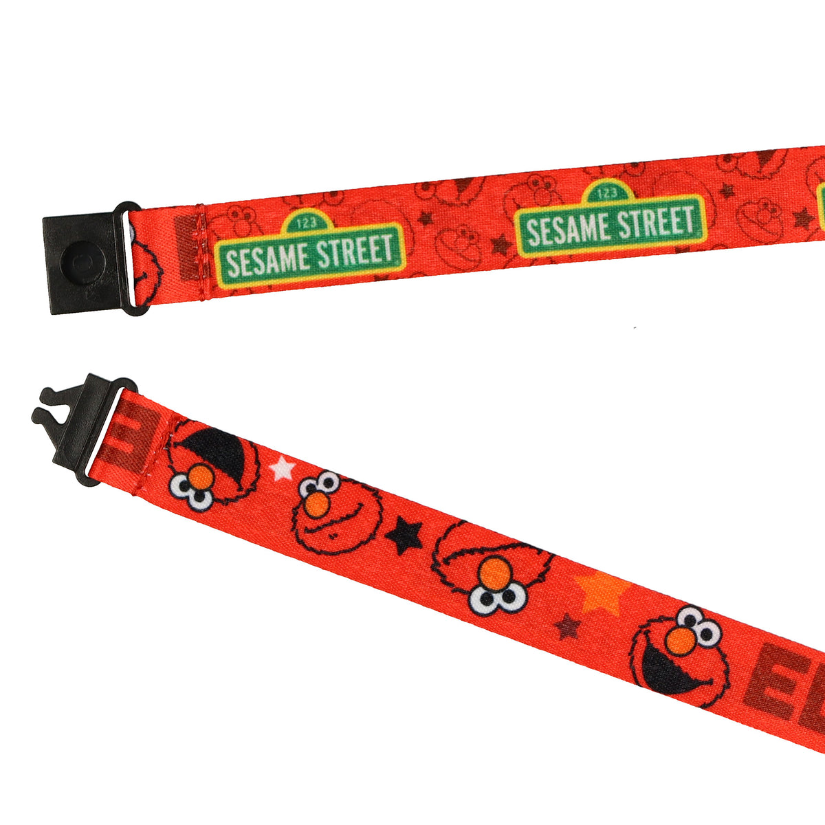 Sesame Street Lanyard Elmo Character Design Clear ID Badge Holder and Charm