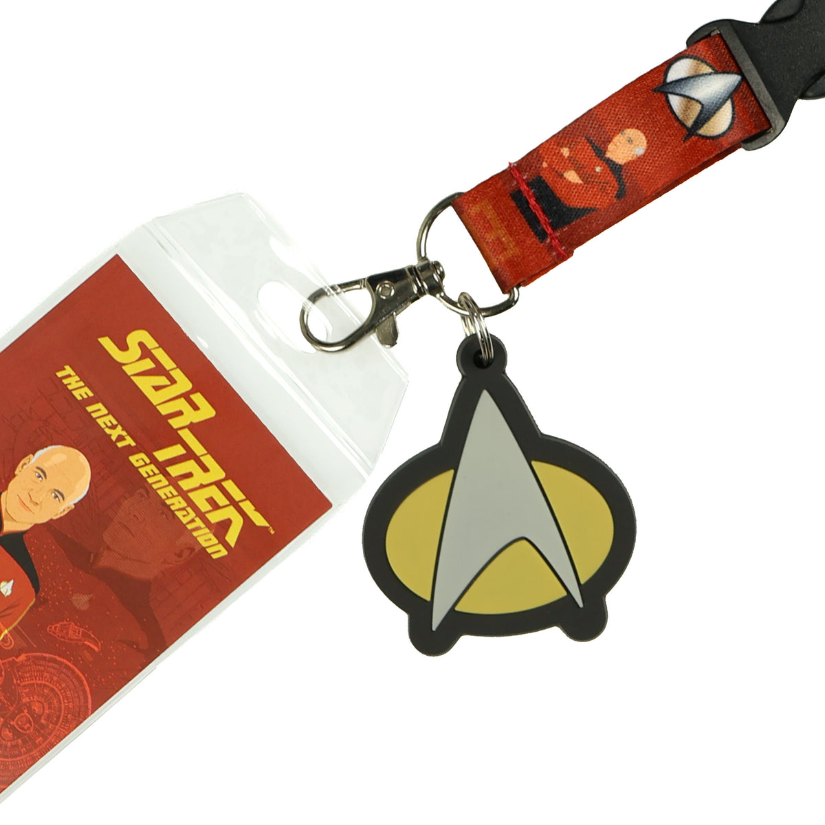 Star Trek Lanyard The Next Generation Jean-Luc Picard ID Badge Holder