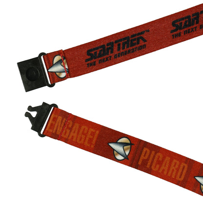 Star Trek Lanyard The Next Generation Jean-Luc Picard ID Badge Holder