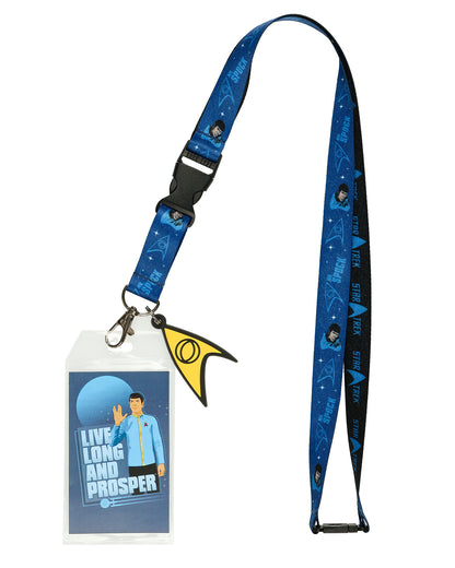 Star Trek Lanyard Spock Live Long and Prosper Breakaway ID Badge Holder