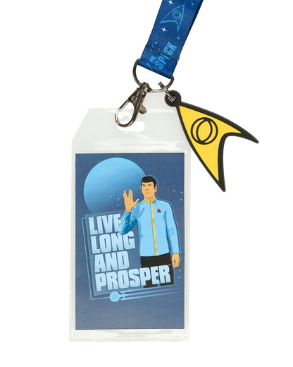 Star Trek Lanyard Spock Live Long and Prosper Breakaway ID Badge Holder