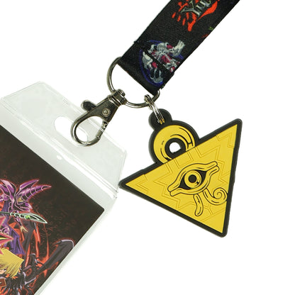 Yu-Gi-Oh! Anime Lanyard Clear ID Badge Holder with Breakaway Clasp and Charm