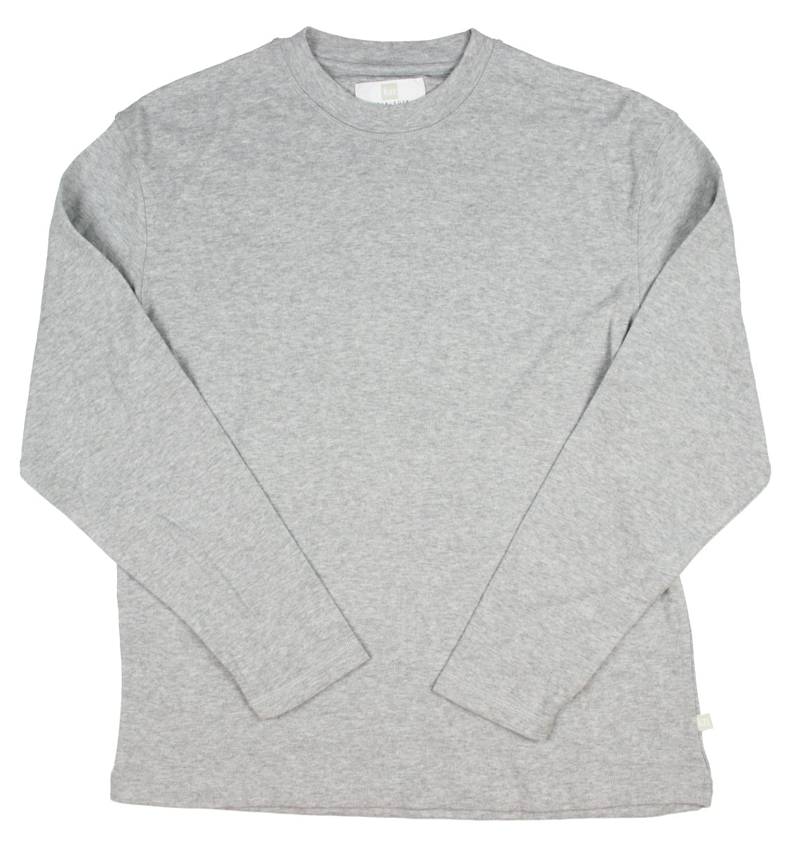 Intimo Mens Solid Brushed Interlock Long Sleeve Crew Shirt