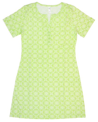Intimo Womens Short Sleeve Henley Sleepshirt Nightown Pajama