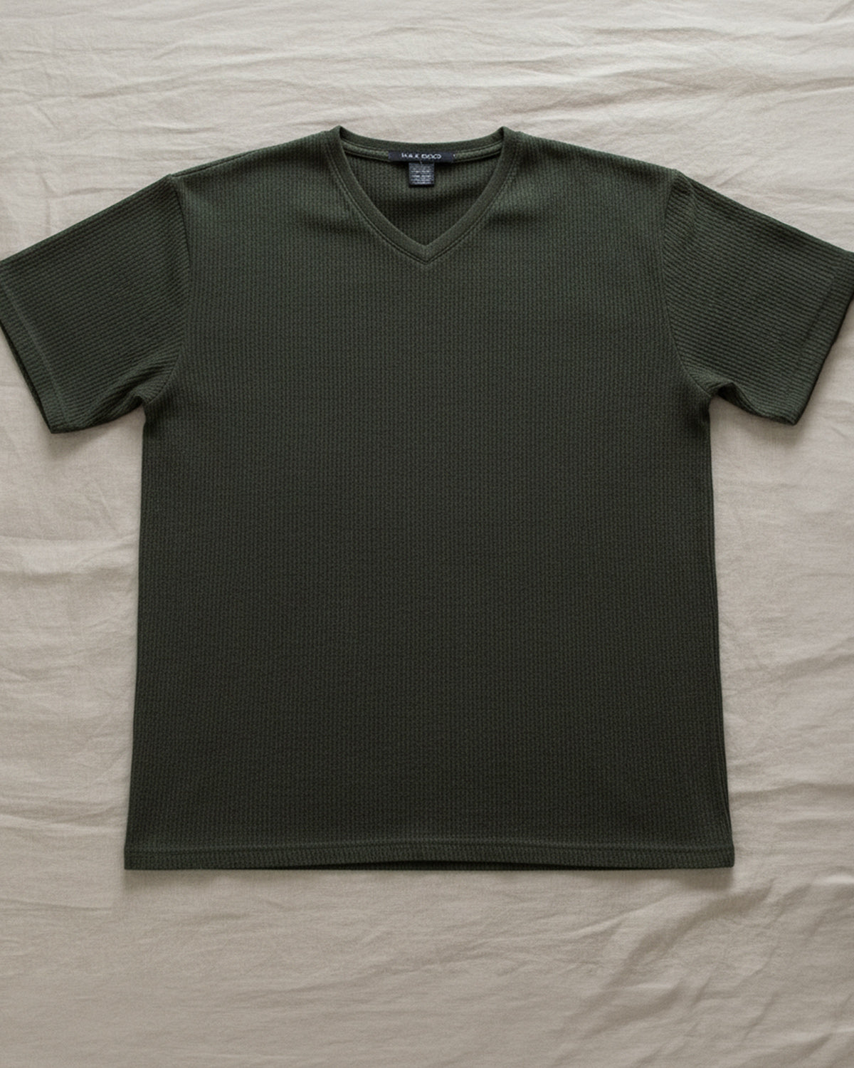 Intimo Men's Ribbed V-Neck Short Sleeve Shirt Top