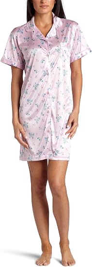 Intimo Womens Butterfly Print Night Shirt Tulip Pink