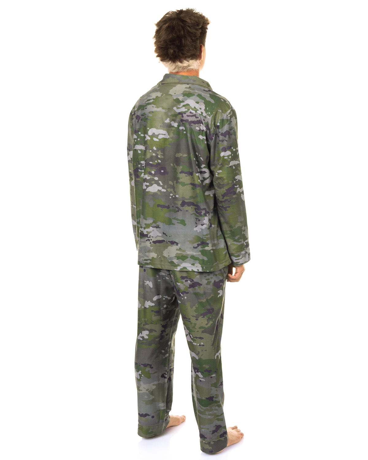 U.S. Army Pajamas Men's Camo 2-Piece Coat Front Lounge Sleep Set