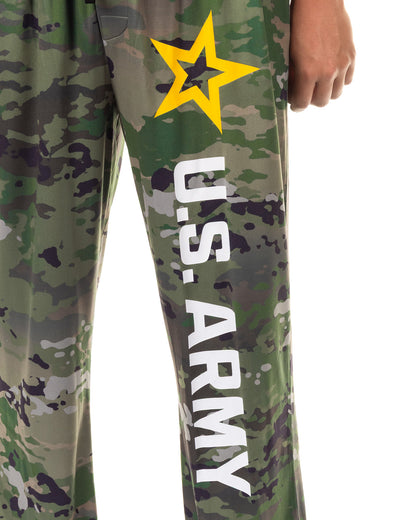 U.S. Army Pajamas Men's Logo Design Camo Lounge Sleep Pants