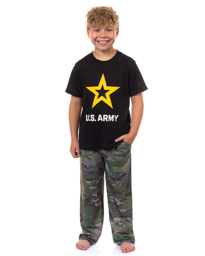 U.S. Army Pajamas Boy's Short Sleeve Pant Loungewear Sleep Set