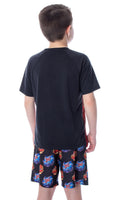 Beyblade Burst Surge Boys' Hikaru and Hyuga 2 Piece Shirt and Shorts Sleepwear Pajama Set