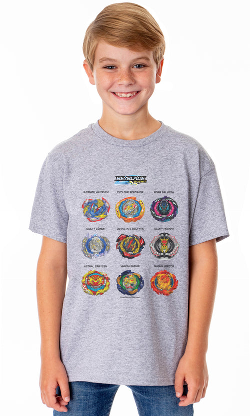 Beyblade Burst TV Show Series Unisex Childs Battle Beyblades Crewneck T-Shirt For Kids