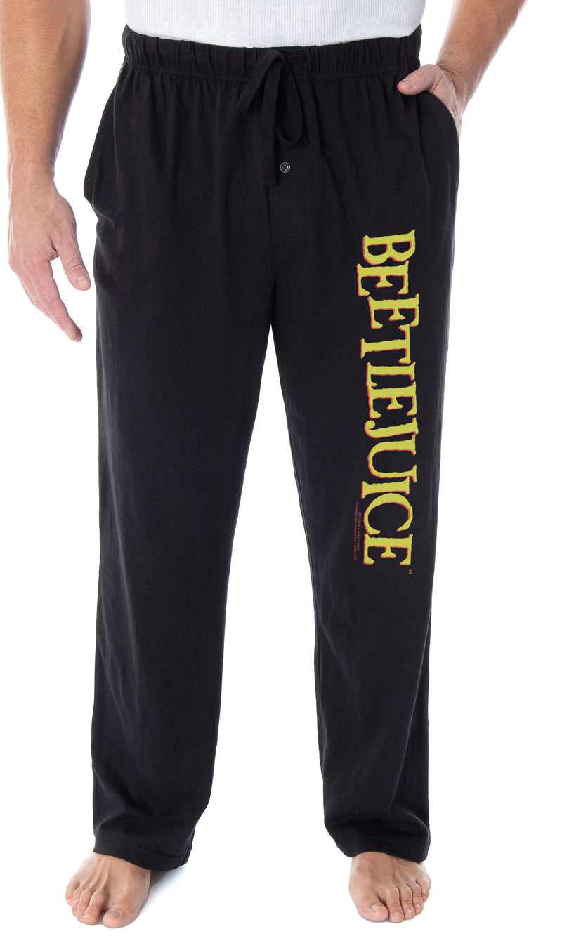 Beetlejuice Men's Classic Film Logo Loungewear Sleep Bottoms Pajama Pants