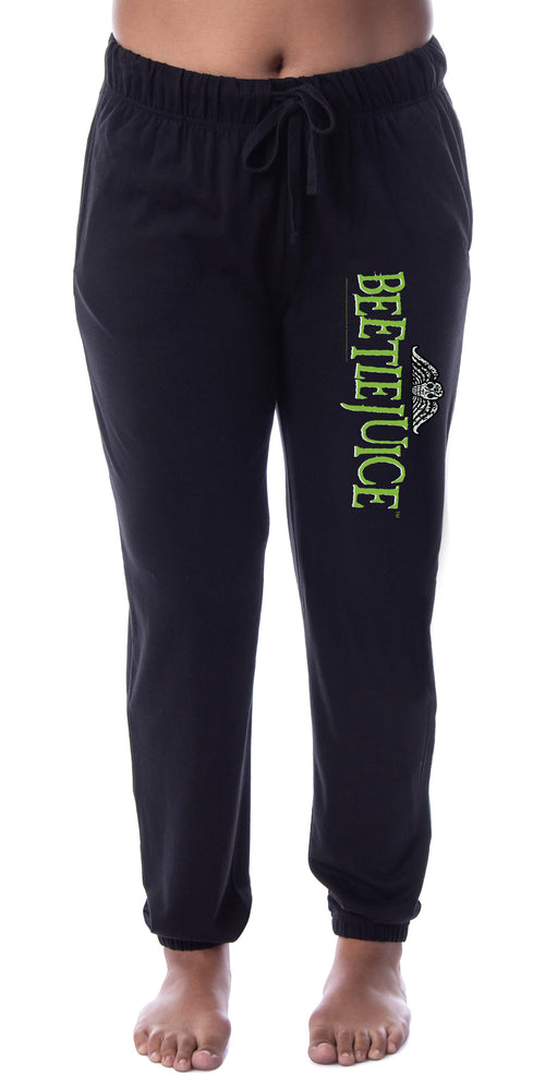 Beetlejuice Women's Show Movie Logo Sleep Jogger Pajama Pants