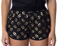 DC Comics Women's Batman Gold Foil Logo Racerback Tank and Shorts Loungewear Pajama Set