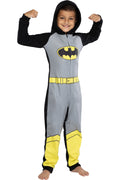 DC Comics Big Boys' Superhero Character Hooded Union Suit Footless Pajamas Costume