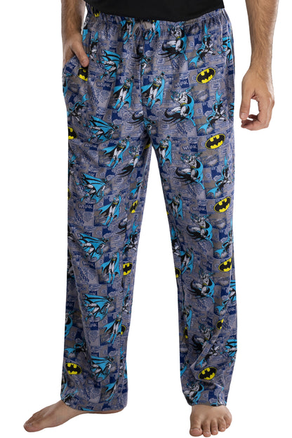 DC Comics Men's Classic Batman Comic Allover Print Loungewear Pajama Pants
