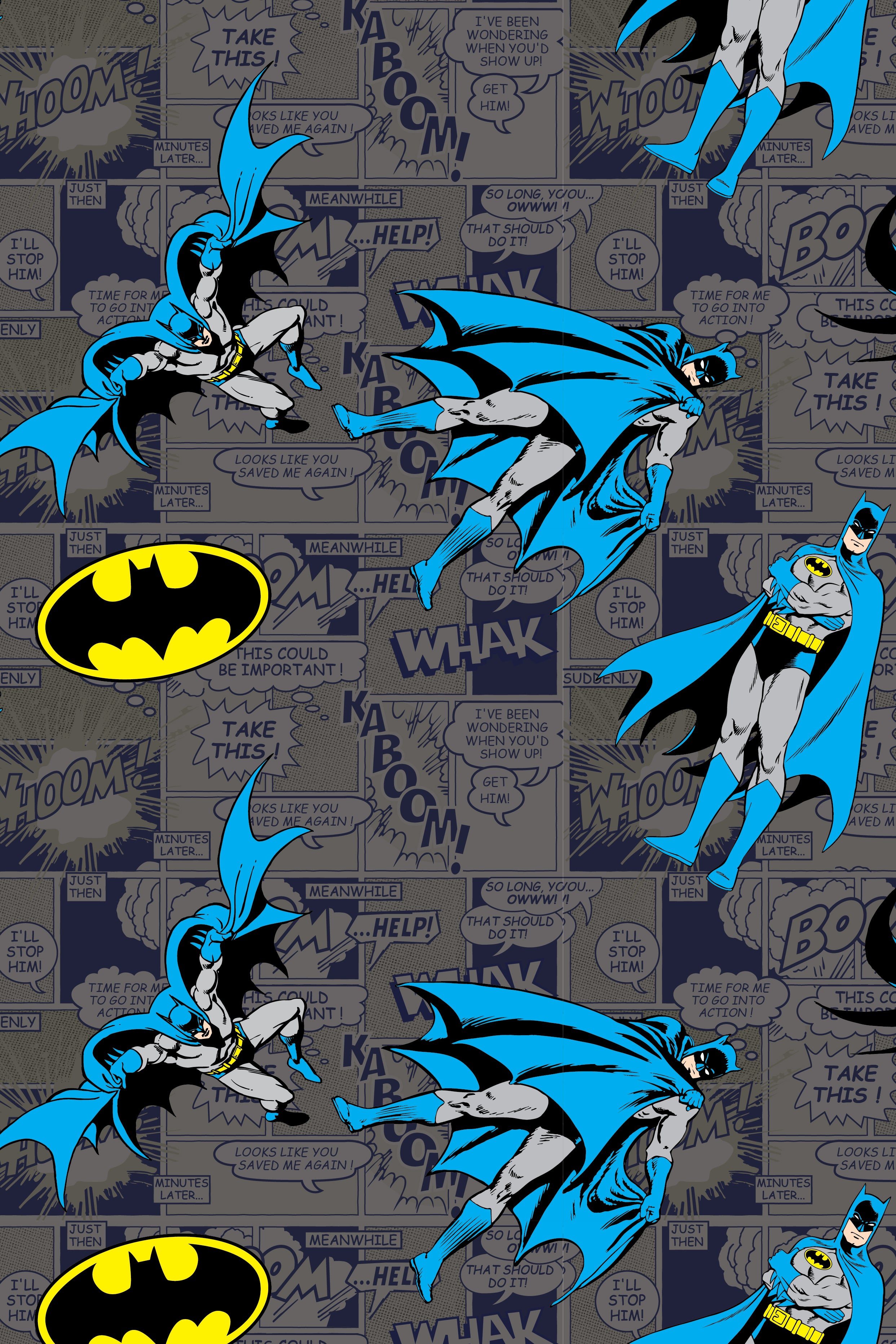 DC Comics Men's Classic Batman Comic Allover Print Loungewear Pajama Pants XL