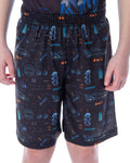 DC Comics Boys' Batman Spec Readout Short Sleeve Shirt and Shorts 2 Piece Superhero Sleepwear Pajama Set