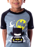 DC Comics Toddler Boys' Batman Pajamas Batmobile Night Riding Shirt and Shorts 2 Piece Superhero Pajama Set
