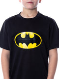 DC Comics Big Boys' Batman Logo Short Sleeve Shirt Pajama Short Set