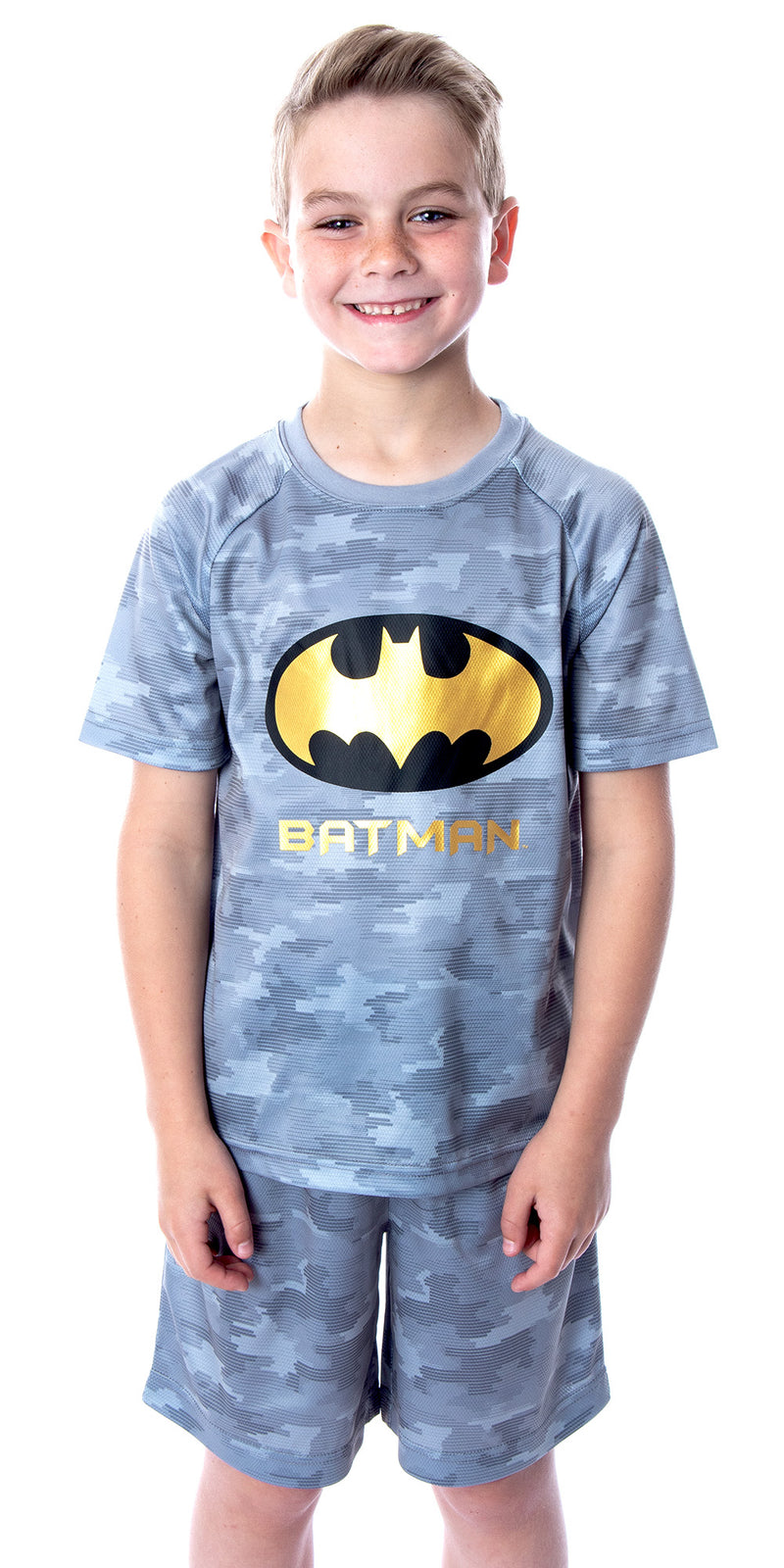 DC Comics Boys' Justice League Digital Camo Batman 2 PC Pajama Set