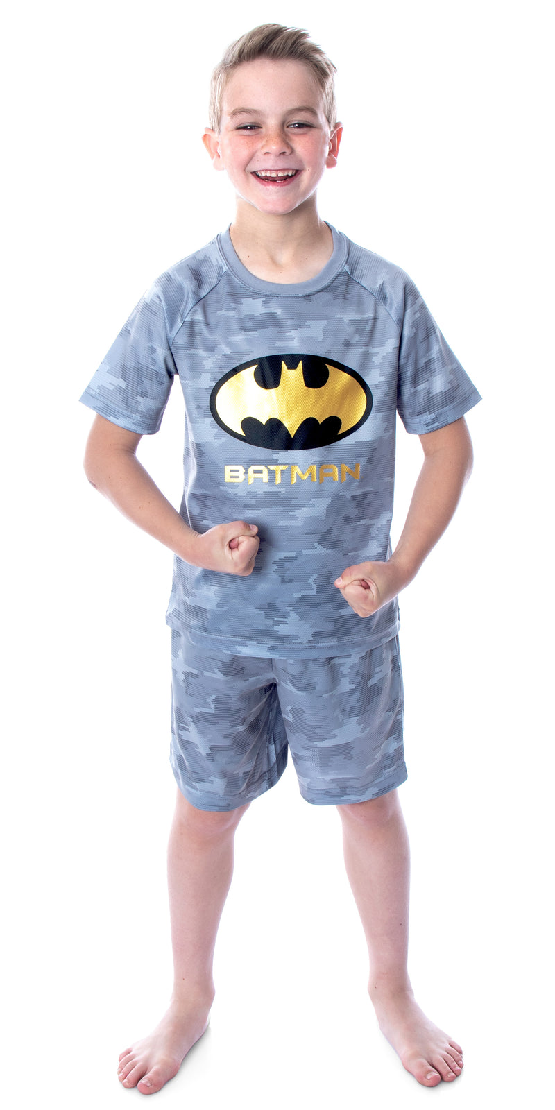 DC Comics Boys' Justice League Digital Camo Batman 2 PC Pajama Set