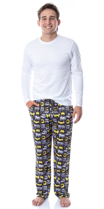DC Comics Mens' Batman Dark Knight We Are Not Afraid Sleep Pajama Pants