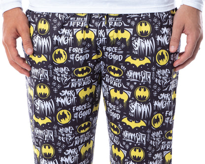 DC Comics Mens' Batman Dark Knight We Are Not Afraid Sleep Pajama Pants