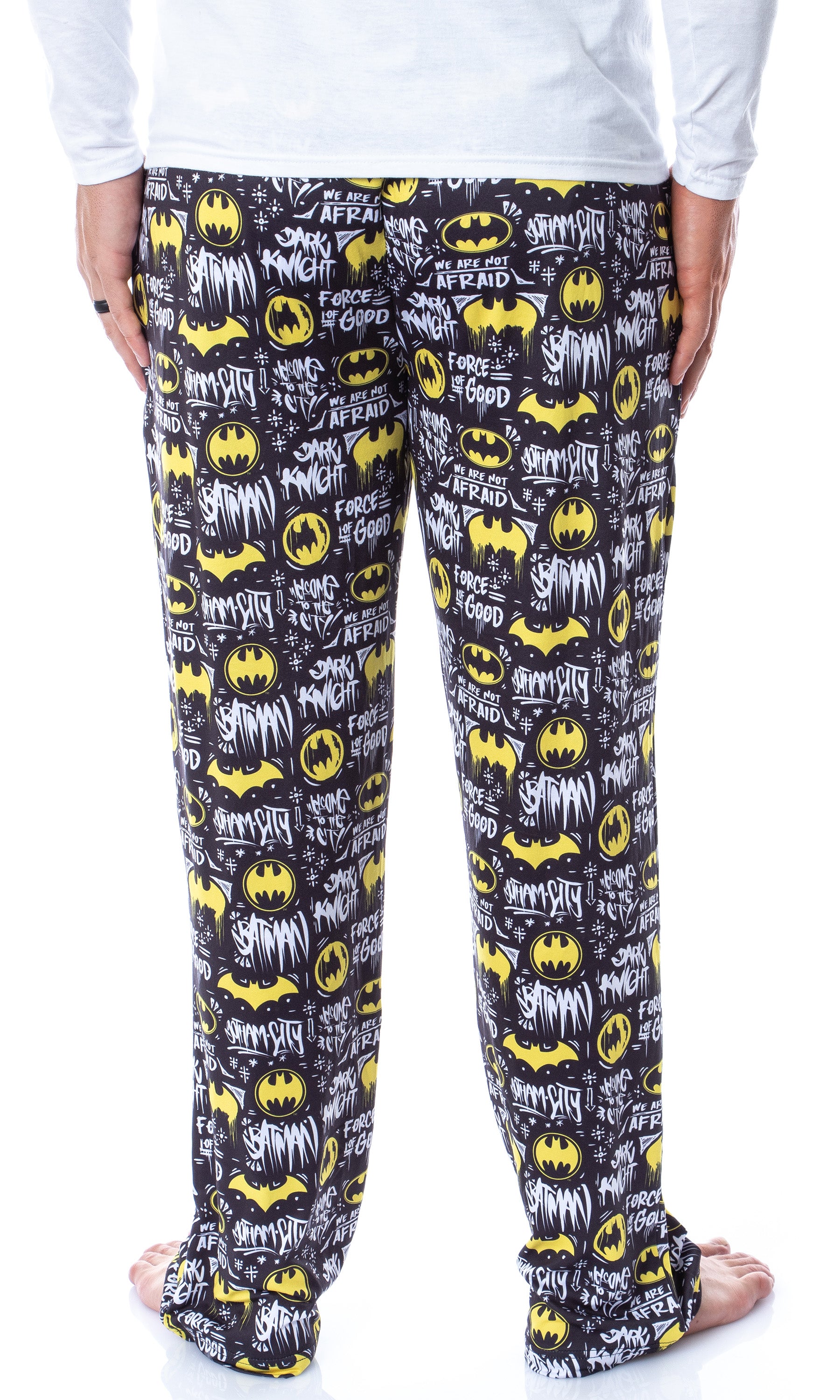 DC Comics Mens' Batman Dark Knight We Are Not Afraid Sleep Pajama Pants