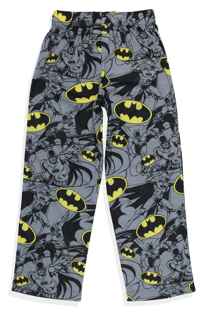 DC Comics Batman Boys' Logo Character Design Allover Print Pajama Pants