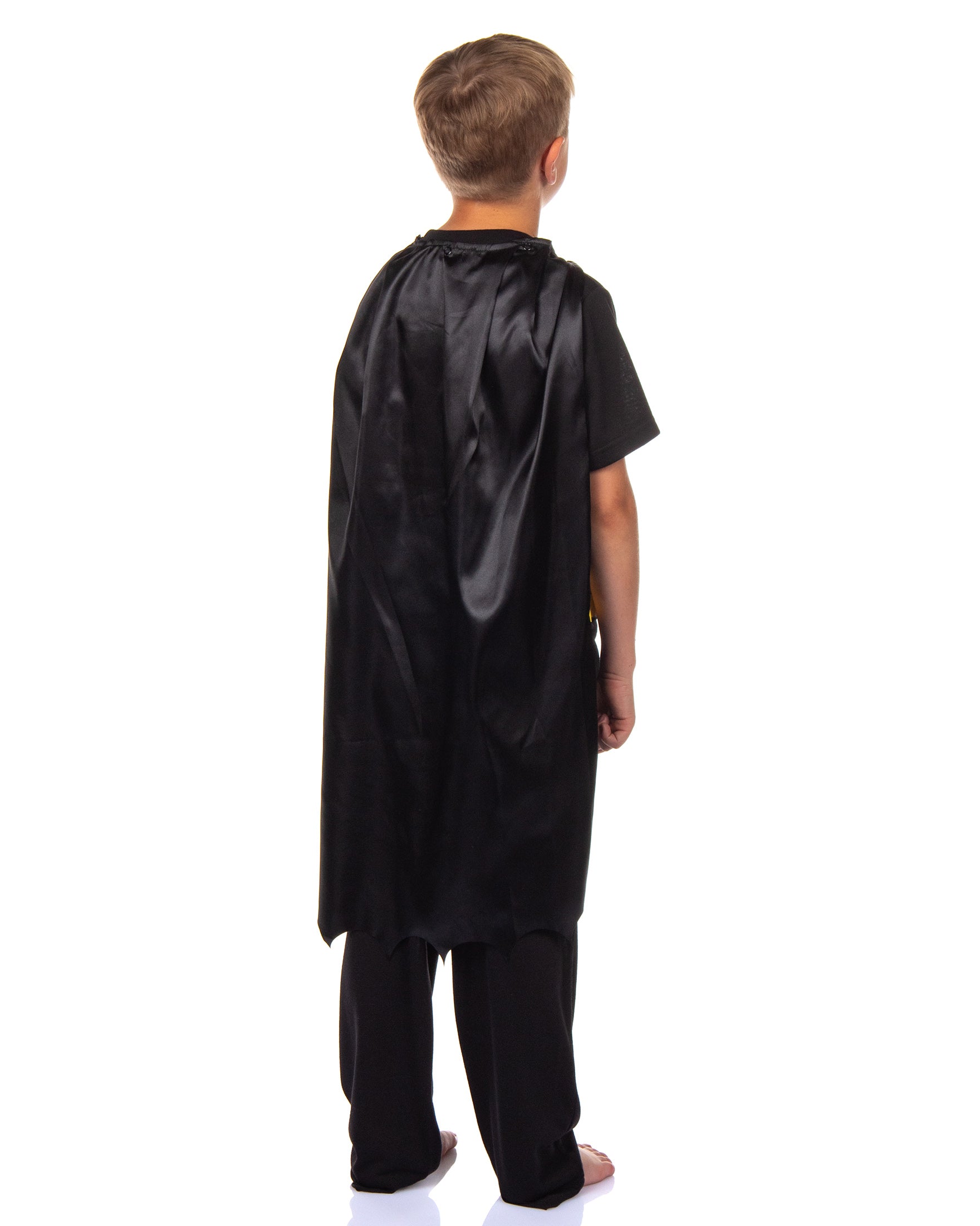 DC Comics Batman Pajamas Boys' 3PC Shirt Pant Set Detachable Cape