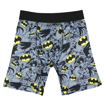 DC Comics Batman Boxers Men's Retro Bat Logo AOP Snug Fit Underwear