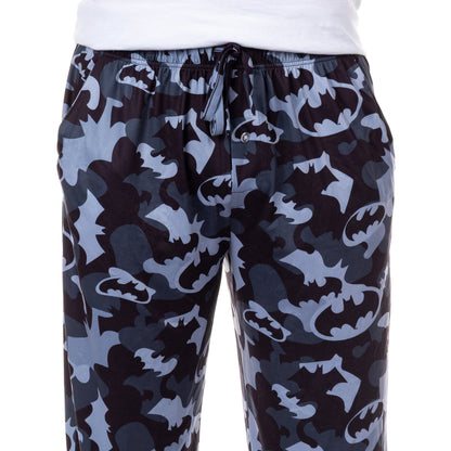 DC Comics Men's Batman Pajama Pants Camo Bat Signal Sleep Lounge Bottoms