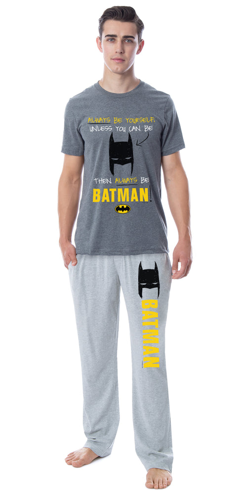 DC Comics Mens' Batman Always Be Funny Character Sleep Pajama Set