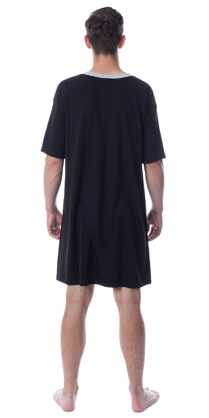 DC Comics Batman Mens' Bat Symbol Icon Nightgown Sleep Pajama Shirt