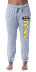 DC Comics Womens' Batman Classic Bat Logo Sleep Jogger Pajama Pants (Small)