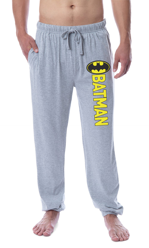 DC Comics Men's Batman Vintage Classic Bat Logo Sleep Jogger Pajama Pants