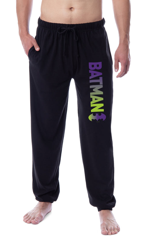 DC Comics Men's Batman Classic Bat Logo Ombre Sleep Jogger Pajama Pants