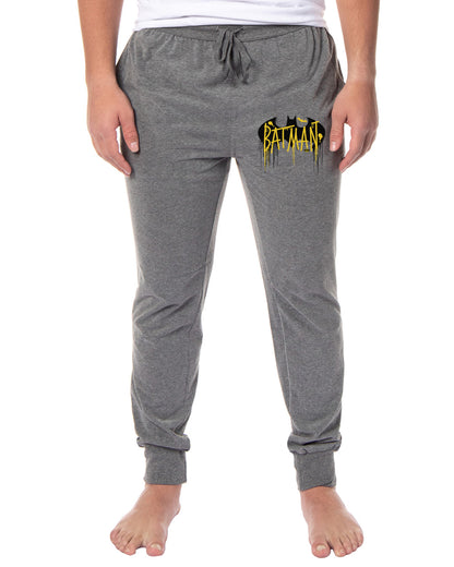 DC Comics Men's Batman Vintage Classic Bat Logo Sleep Jogger Pajama Pants