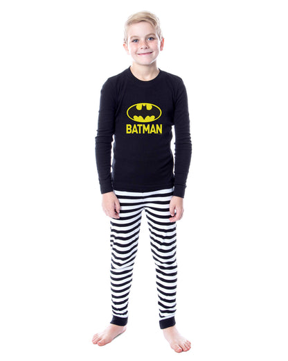 Batman Pajamas Logo Design Boys' Tight Fit Sleep Set