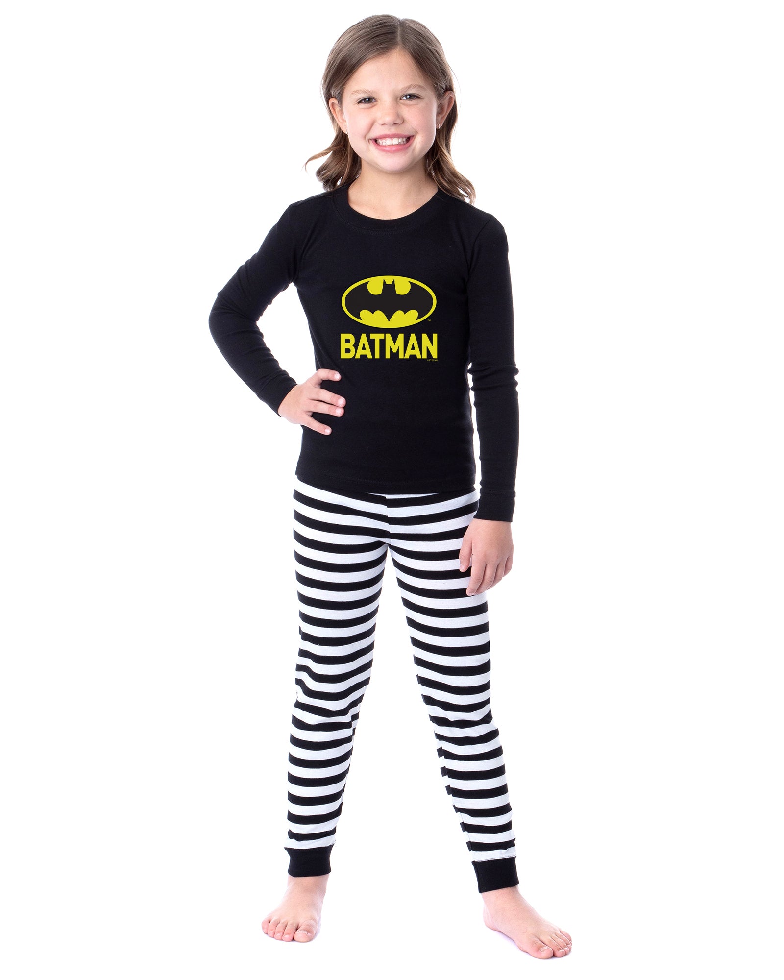 Batman Pajamas Logo Design Boys' Tight Fit Sleep Set