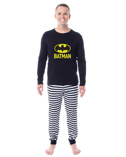 DC Comics Batman Bat Signal Men's 2-Piece Tight Fit Sleep Pajama Set