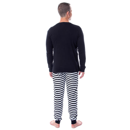 DC Comics Batman Bat Signal Men's 2-Piece Tight Fit Sleep Pajama Set