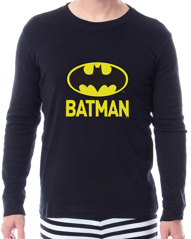DC Comics Batman Bat Signal Men's 2-Piece Tight Fit Sleep Pajama Set