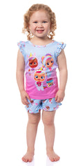 Cry Babies Magic Tears Toddler Girls' Sleep Pajama Sleep Set Shirt And Shorts