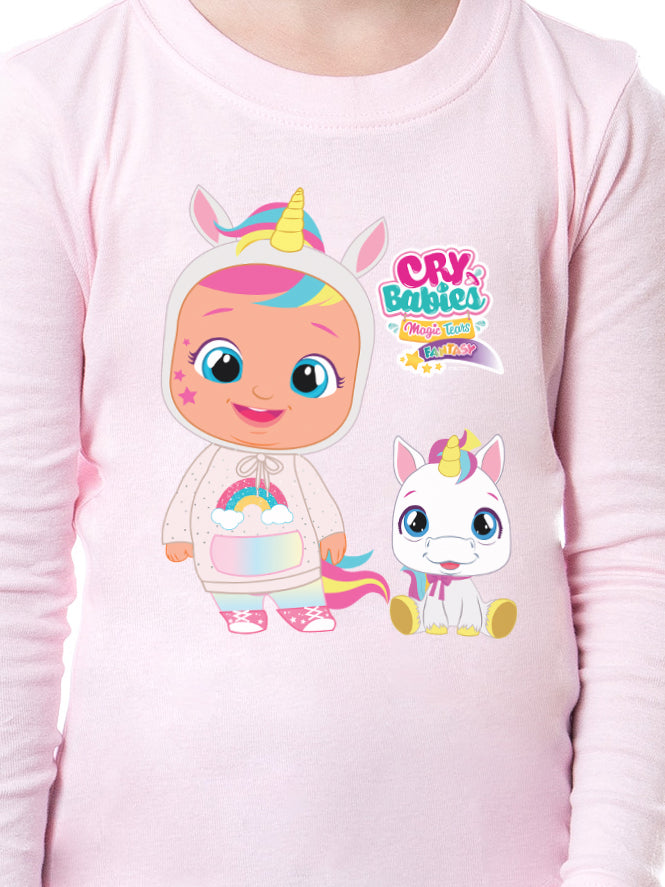 Cry Babies Magic Tears Girls' Child Characters Show Unicorn Sleep Pajama Set